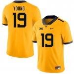 Men's West Virginia Mountaineers NCAA #19 Scottie Young Gold Authentic Nike Stitched College Football Jersey HU15E77NS